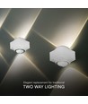 VT-770 vägglampa LED 2W - COB, upp och ner, 4000K, vit hölje