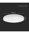 18W Dome Ljus - LED, 4000K, Rund, Vit Ram, IP44