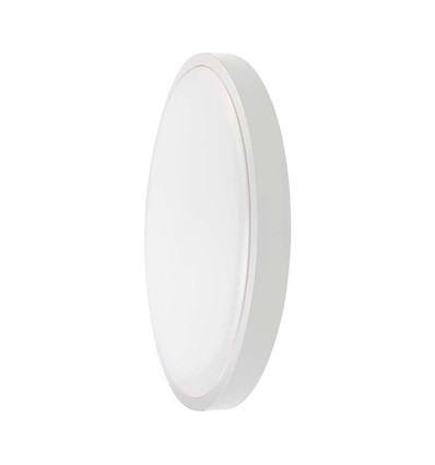 24W LED taklampa - Rund, vit ram, IP44