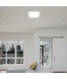 24W LED Dome Light - 3000K, fyrkantig, vit ram, IP44