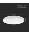 36W LED Dome Ljus - 4000K, runt, vit ram, IP44