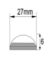 1 meter LED skåpbelysning - 6mm hög, 12V DC, 9W, med plugg