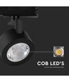 30W LED COB Skinspot - 3i1 Svart Hus.