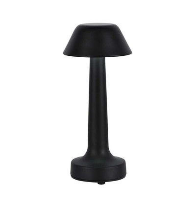 1W uppladdningsbar LED bordslampa, 3-i-1 CCT - 5V, 1800mAh, svart, Ø9,5 x 22,5 cm