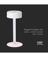 3W LED Bordslampa - D120x255, 3i1, Vit+Transparent Mittpelare