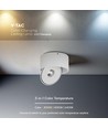 20W Ytmonterad Downlight - LED, COB, 3in1, Vit, Hus.