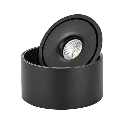 20W LED Ytmonterad COB Downlight - Svart hölje.