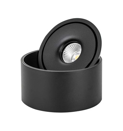 20W LED Ytmonterad COB Downlight - Svart hölje.