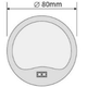 LEDlife Sono60s möbelspot - Utanpåliggande, Sensor, Mått: Ø6 cm, borstat stål, 12V DC