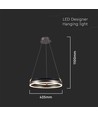 20W LED Pendellampa Enkel Ring - 3000K, Kaffe, Hem.