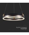 20W LED Pendellampa Enkel Ring - 3000K, Kaffe, Hem.