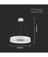 25W Pendellampa - LED, Enkeltring, 3000K, Vit