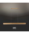 12W LED pendel i trä - 4000K, 80cm, inkl. ljuskälla
