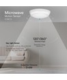 8W/16W/20W LED sensorlampa med Samsung chip - 3-i-1 CCT, IP65, Ø32cm, mikrovågssensor, vit kant