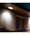 18W LED sensorlampa - IP44, Ø29,5cm, svart kant, inbyggd sensor, fjärrkontroll, inkl. ljuskälla