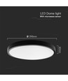 18W LED sensorlampa - IP44, Ø29,5cm, svart kant, inbyggd sensor, fjärrkontroll, inkl. ljuskälla