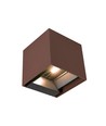 9W LED Vägglampa - COB, Solcell, PIR-sensor, 4000K, Corten, IP65