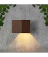 9W Solcellsvägglampa - IP65, 4000K, Corten, COB, PIR-sensor