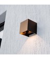 9W LED Vägglampa - COB, Solcell, PIR-sensor, 4000K, Corten, IP65