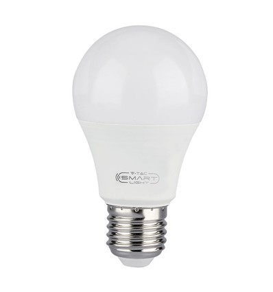 A60 glödlampa 8,5W E27 - Kompatibel med Amazon Alexa Google Home, RGB+WW+CW