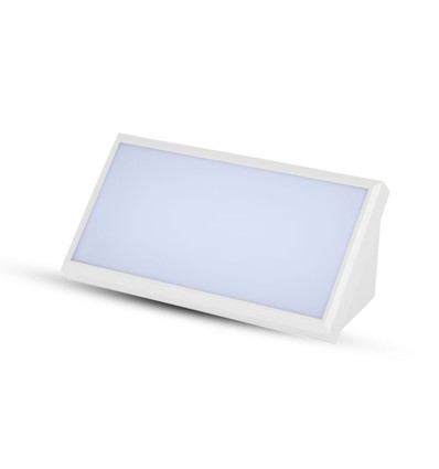 20W LED vägglampa, IP65 - 3000K, grå, utomhus, 110 grader, 2045lm