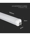 V-Tac vattentät 48W komplett LED armatur - 150 cm, 130lm/W, Cree, genomkopplad, IP65, 6 års garanti