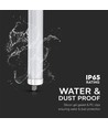V-Tac vattentät 48W komplett LED armatur - 150 cm, 130lm/W, Cree, genomkopplad, IP65, 6 års garanti