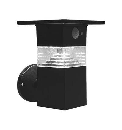 3W LED Solcell Vägglampa - PIR Sensor, IP54