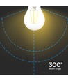 V-Tac Koltrådslampa 4W E27 - 6500K, A60
