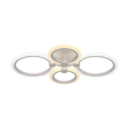 45W LED taklampa - 3900lm, 3-stegs dimbar, 3-i-1 CCT, vit, inkl. fjärrkontroll