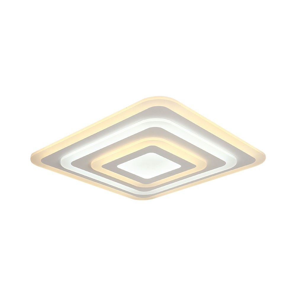 77w Led Taklampa 3 Stegs Dimbar 3 I 1 Fjarrkontroll Vit Hus Ip20 Kulör : 3 I 1