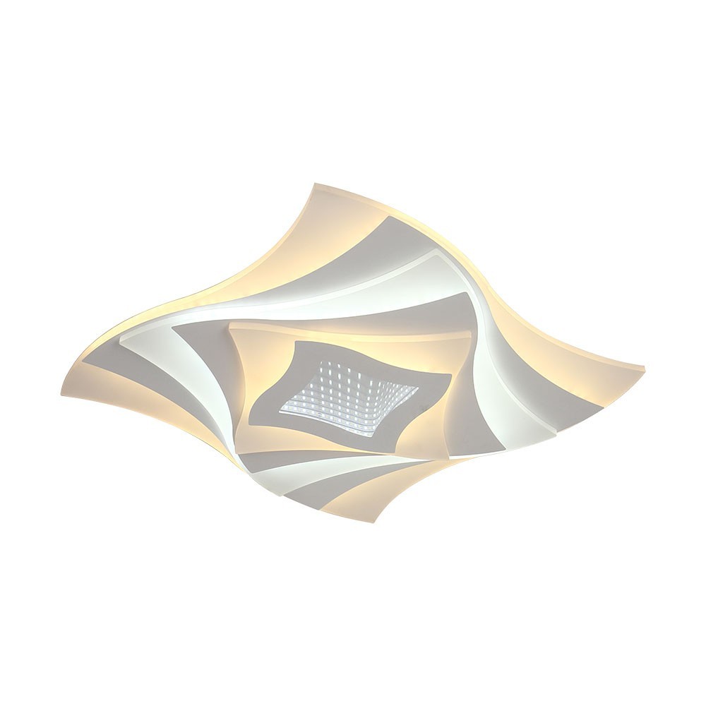 75w Taklampa Led 3 Stegs Dimbar 3i1 Fjarrkontroll Vit Hus Ip20 Kulör : 3 I 1