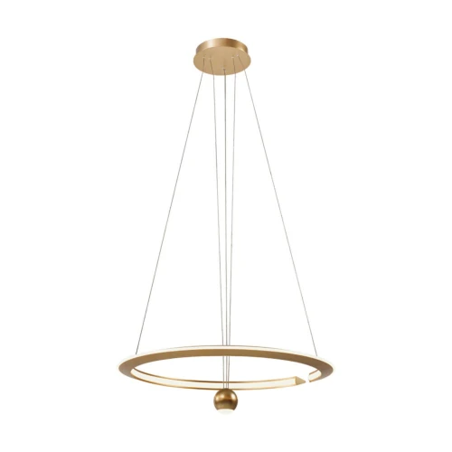 45W LED pendel, Ø60cm, borstat guld - 5500lm, 3000K, designer taklampa, IP20
