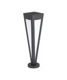 2W Solcells-trädgårdslampa - 150x150x635mm, 3000K, svart, hus