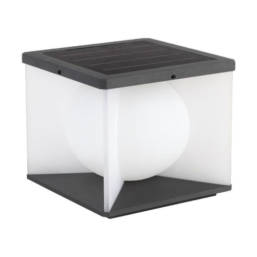 Solara trädgårdslampa med spett, 3000K - Solcell, IP65, mörkgrå, utomhus dekorationsljus