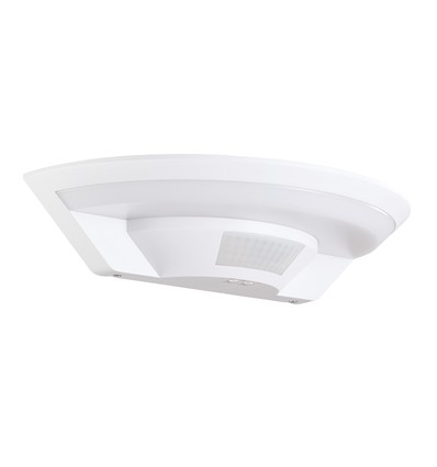 10W vägglampa - LED, PIR-sensor, Samsung-chip, 4000K, vit hölje