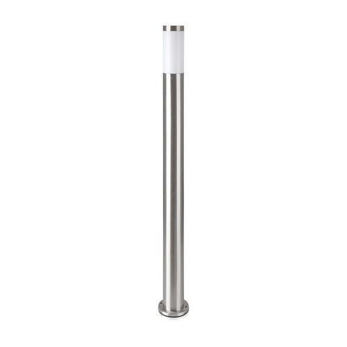 Pollare lampa E27 - rostfritt stålhus (110 cm), satin nickel, IP44