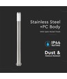 110 cm Pollare, E27 - rostfritt stål, satinnickel, IP44