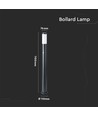 Pollare med PIR-sensor E27 - Rostfritt Stål Hus (110 cm), Grå, IP44.