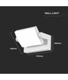 17W LED Vägglampa, justerbar vinkel - 3000K, Vitt Hus, IP65