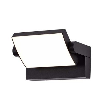 17W LED vägglampa - IP65, svart, aluminium
