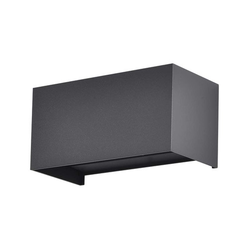 24W LED utomhus vägglampa - IP65, svart, upp/ned ljus, 3000K, 2720lm, 20x10x10 cm