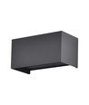 24W LED utomhus vägglampa - IP65, svart, upp/ned ljus, 3000K, 2720lm, 20x10x10 cm