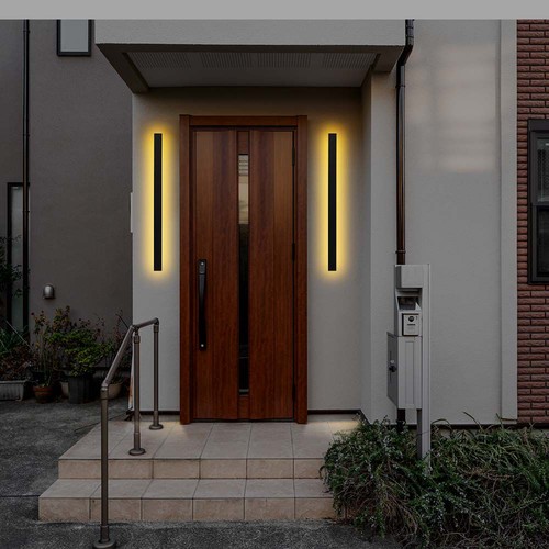 10W LED avlång vägglampa - 510*60*50mm, 4000K, svart, inomhus/utomhus, IP65