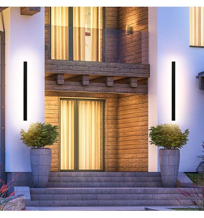 V-Tac 10W LED Antracit vägglampa - IP65 utomhus, 230V, inkl. ljuskälla, 4000K