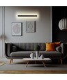 141cm Antracit 23W linjär LED vägglampa, RA90 - IP65, 2875lm, 3000K