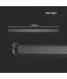 141cm Antracit 23W linjär LED vägglampa, RA90 - IP65, 2875lm, 3000K