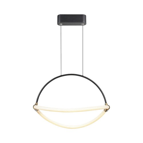 12W LED pendellampa - Ø40cm, svart, 1,5m wire, inkl. ljuskälla