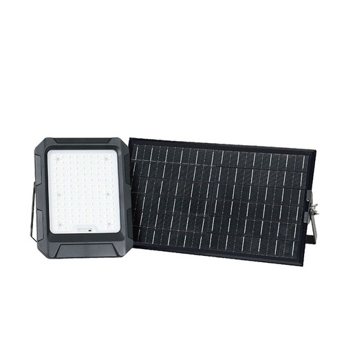 15W LED solcellsstrålkastare med solpanel - 4000K, 3.7V, IP65, inkl. fjärrkontroll, arbetslampa, utomhus