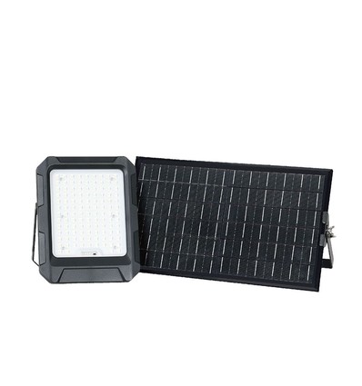 15W LED solcellsstrålkastare med solpanel - 4000K, 3.7V, IP65, inkl. fjärrkontroll, arbetslampa, utomhus